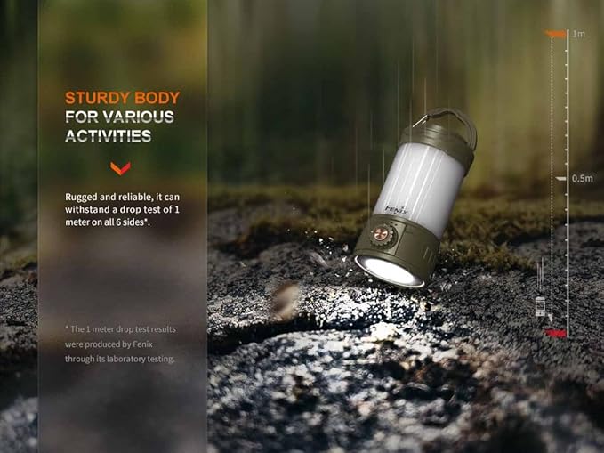 Fenix CL26R Pro Camping Lantern, Olive Drab, 650 lumens Bright, USB-C Rechargeable , Compact and Portable Perfect for Hurricane, Emergency, Hiking, Power Outage with LumenTac Organizer