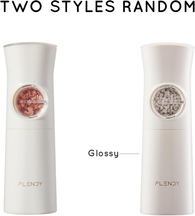 Flendy Gravity Electric Salt and Pepper Grinder Set Rechargeable, Automatic