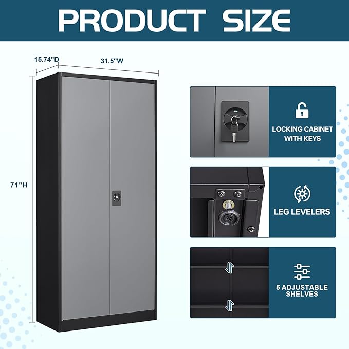 MIIIKO Metal Storage Cabinet