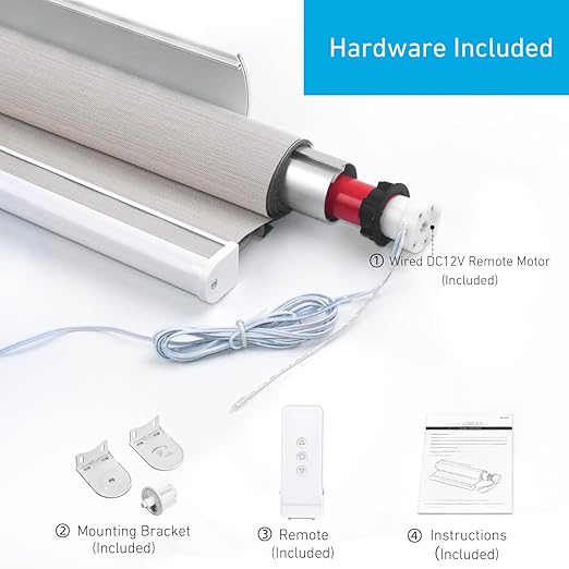 Rollerhouse DC12V EY2512 Shade Motor Electric Blind Motor Remote Control Wired