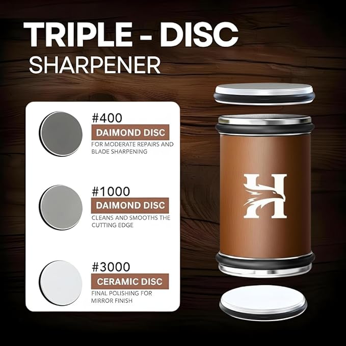 4 Angles High Carbon Stainless Steel Rolling Knife Sharpener