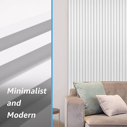 Art3d 8-Pack 96 x 6in. WPC Acoustic Slat Wall Panel