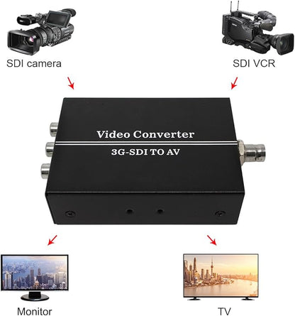 HDSUNWSTD HD 3G SDI to AV CVBS Video Converter Support 1080P L/R Audio Output