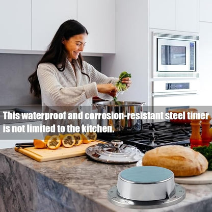 Kitchen Timer, 60 Minute Timer, Magnetic Loud Alarm, Mechanical Stainless Steel