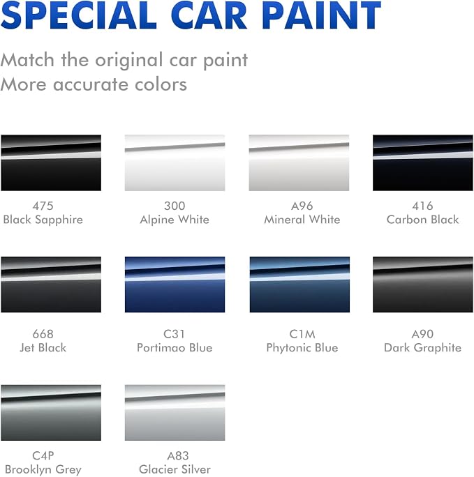 C31 Portimao Blue Touch Up Paint Compatible with BMW, DIY Car Paint Scratch Repair, Quick & Easy Fix Automotive Scratch Repair for X1/X2/2 3 4 8 Series/i4/Z4/M3/M4/M8/B8
