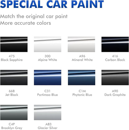 668 Jet Black Touch Up Paint Compatible with BMW, DIY Car Paint Scratch Repair, Quick & Easy Fix Automotive Scratch Repair for X3/X4/X5/X6/X7/4 5 6 7 8 Series/i7/Z4/M3/M5/M8