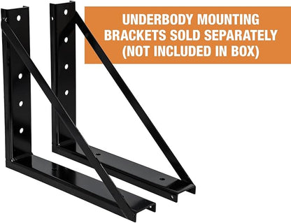 Buyers Products 1703353 Black Steel Underbody Truck Tool Box – 14 x 12 x 30 Inch - Truck Bed & Underbelly RV Storage Box, Locking T-Latch, Weather-Resistant, Heavy-Duty Flatbed Job Box, Made in USA