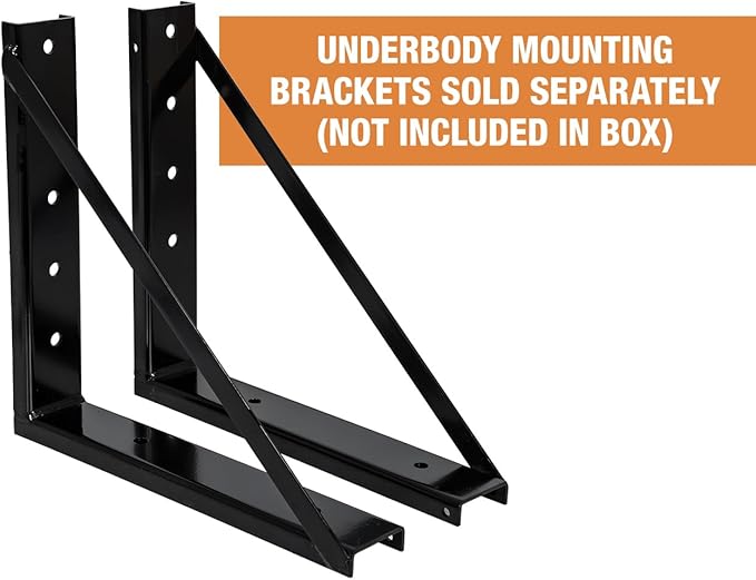 Buyers Products 1702303 Black Steel Underbody Truck Tool Box – 18 x 18 x 30 Inch - Truck Bed & Underbelly RV Storage Box, Locking T-Latch, Weather-Resistant, Heavy-Duty Flatbed Job Box, Made in USA