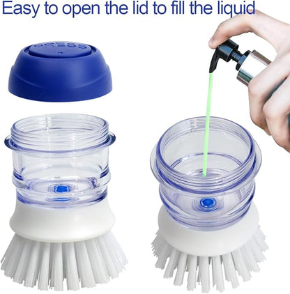 CELOX 2 Pack Dish Brush with Soap Dispenser