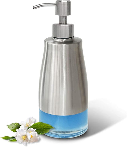 AUMIO Dish Soap Dispenser with Stickers, Kitchen Soap Dispensers Brushed Nickel
