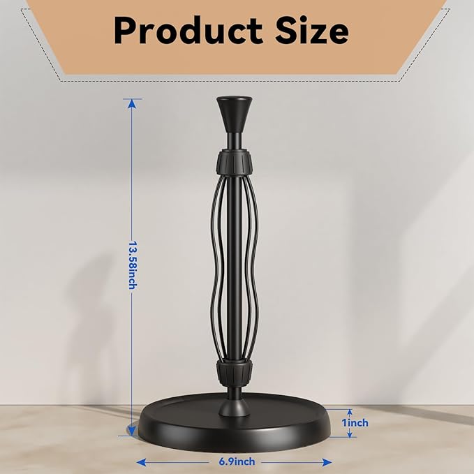 Countertop Paper Towel Holder, Premium Stainless Steel Kitchen Roll Holder
