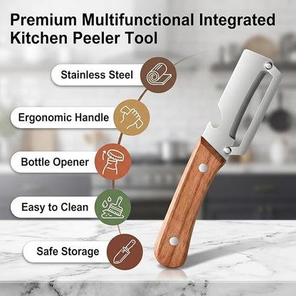 2 Pack Multifunctional Vegetable Peeler, 2-in-1 Kitchen Peeler