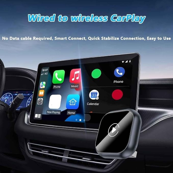 Wireless Carplay Adapter for Mercedes Benz Metris 2020, 2-in-1 Plug and Play Android Auto Carplay Adapter Car Play Dongle Convert Wired to Wireless CarPlay,B/Silver