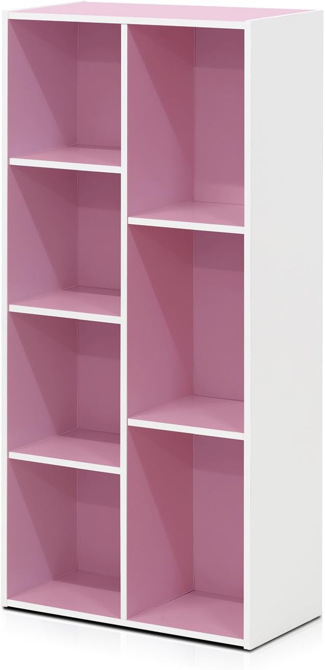 Furinno LUDER Book Shelf, 7-Cube Bookshelf, Bookcase