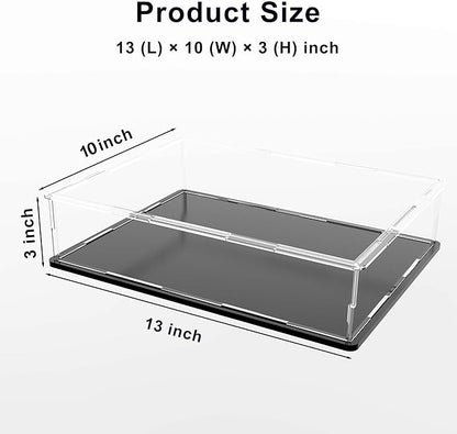 Book Display Case Clear Book Protector Case, Acrylic Display Cover Case for Books, Stamps, Coins, Cards, Photos, Album, Jewellery and Collectibles 13 (L) × 10 (W) × 3 (H) inch