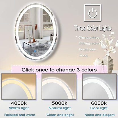 30 x 20 Inch Oval Vanity Mirror