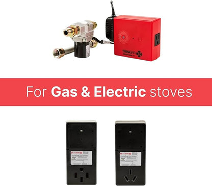 Electric Auto Stove Shut-Off Safety Device (3 or 4 Prong), Oven Monitoring Solution for Senior Citizen and Elderly Parents, As Seen On Shark Tank (3-Prong)
