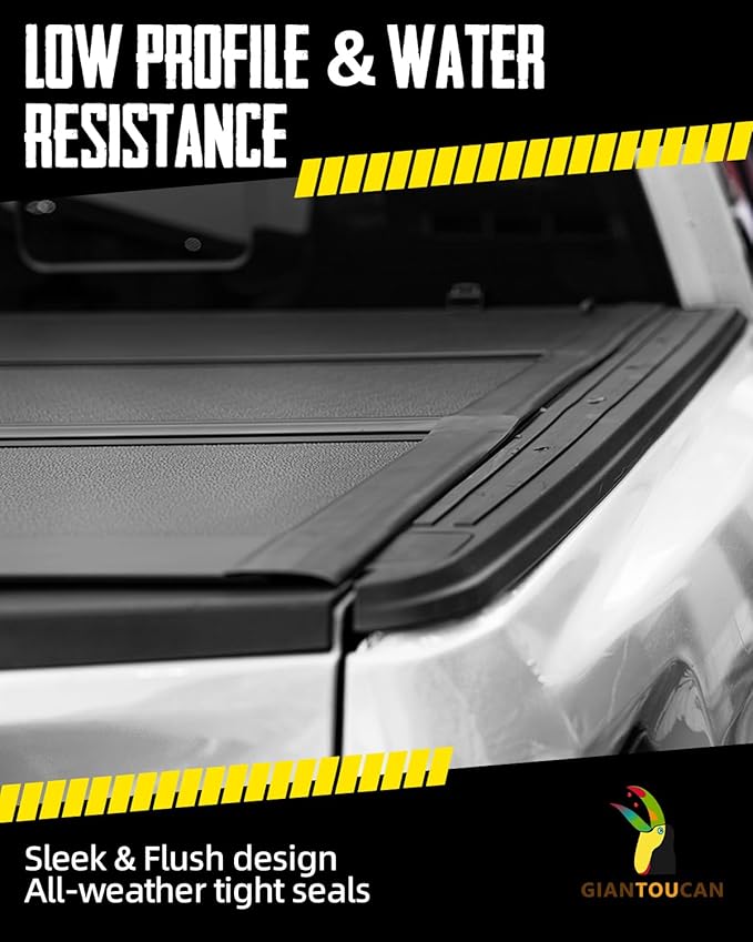 Low-pro Hard Top Tri Fold Tonneau Cover compitable with 2020-2026 Chevy Silverado/GMC Sierra 1500 6.6ft(78.9") Bed, Not for CarbonPro Bed