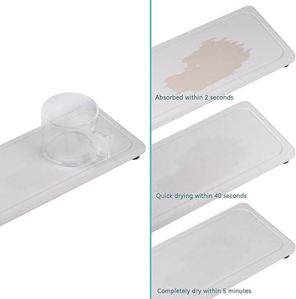 NiuYichee 2 Pcs Water Absorbing Stone Trays, Kitchen/Bathroom Sink Soap Dish