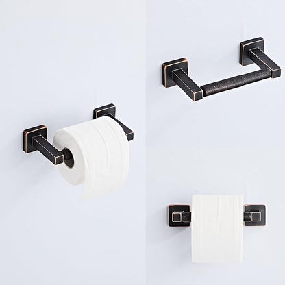 Bathroom Hardware Set 4 Pieces, Oil Rubbed Bronze Bathroom Accessories Set