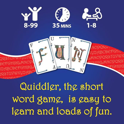 Quiddler Card Games for Kids - Playing Cards Word Games, Deck of Cards, Fun Family Games for Kids and Adults, Game Night, Travel Games, Multi-Player, Ages 8+