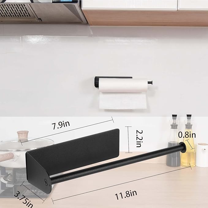 Paper Towel Holders Magnetic Steel Black Towel Roll Holders