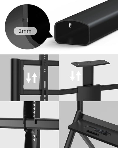 Smart Board Stand for 55-87 Inch Interactive Whiteboards, Adjustable Rolling