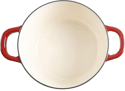 Crock-Pot Artisan 7-Quart Round Enameled Cast Iron Dutch Oven – Scarlet Red