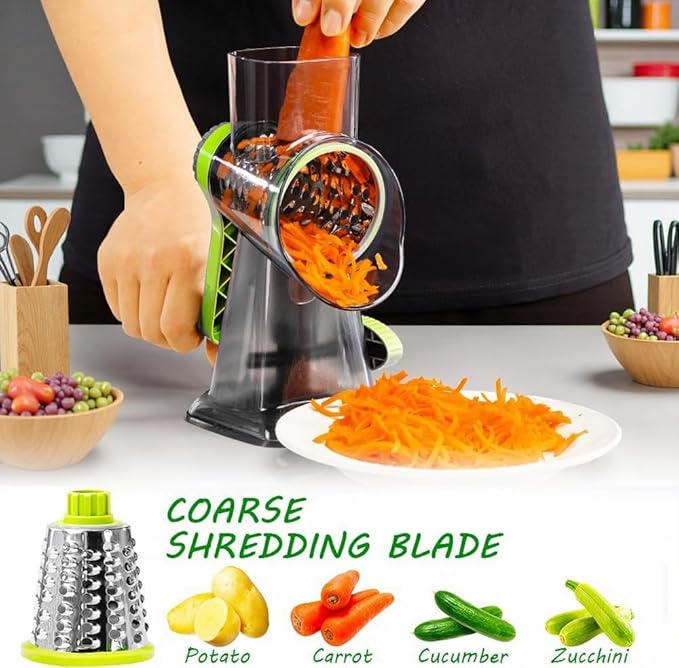 Cheese Grater with Handle, Vegetables and Fruits and Easy to Clean