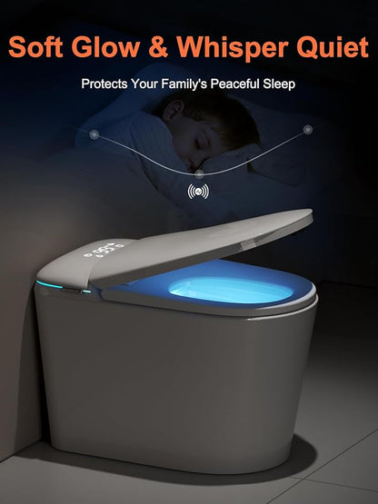 BAYTINA Smart Toilet with Auto Open/Close Lid, ADA Height Heated Seat, Warm