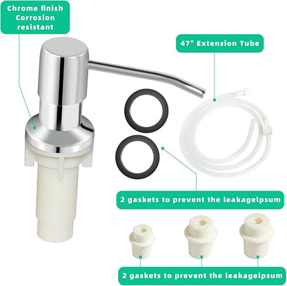 Soap Dispenser for Kitchen Sink, Built in Sink Soap Dispenser, Countertop Soap