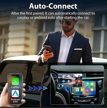 Wireless CarPlay Adapter 2-in-1 for Vauxhall Insignia 2016 2017 2018 2019 2020 2021 2022 2023 2024 2025, USB Design Plug and Play Bluetooth Fast Connection Car Accessories,A