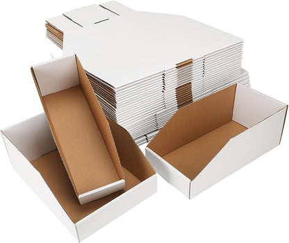 EXYGLO Cardboard Storage Bins Assorted Sizes, 35 Mixed Pack Cardboard Boxes