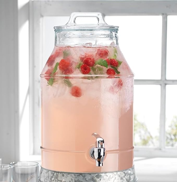 3 Gallon Glass Drink Dispensers