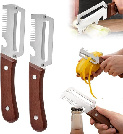 2Pcs Multi-Functional Vegetable Peeler, Ultra-Sharp Stainless Steel Blade