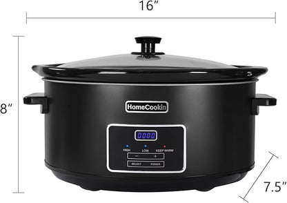 HOMECOOKIN 7 Quart Programmable Slow Cooker, Kitchen Appliances, Perfect