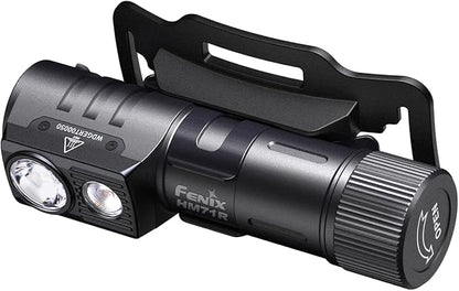 Fenix HM71R Headlamp, 2700 Lumen Super Bright USB-C Rechargeable Spot Light Flood Light L-Shape 90 Degree Right Angle Flashlight Industrial Grade with LumenTac Organizer