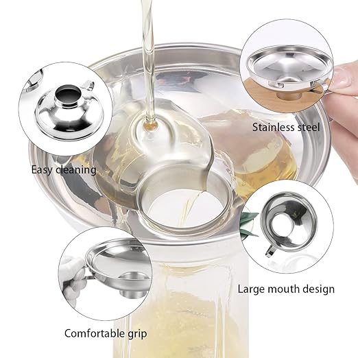Canning Funnel for Kitchen Use, Wide Mouth Funnel for Mason Jars, Large Canning