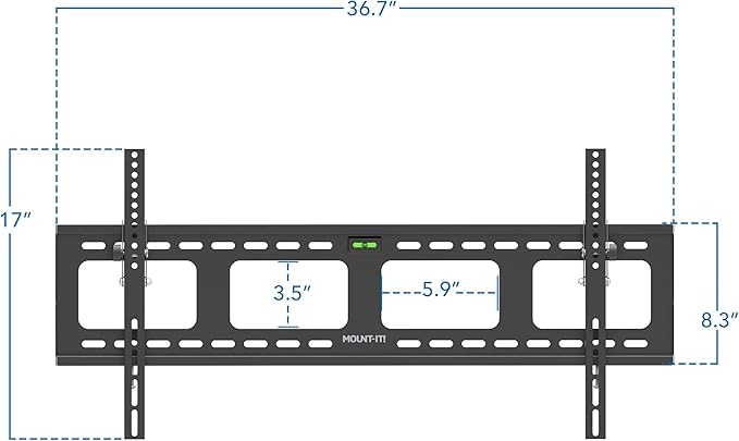 Mount-It! Low-Profile Tilt TV Wall Mount | Ultra-Slim Bracket