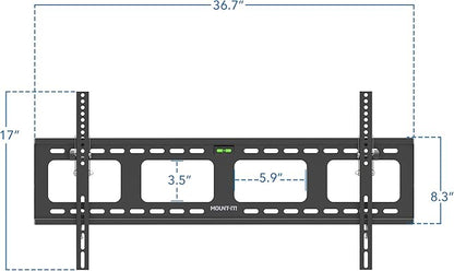 Mount-It! Low-Profile Tilt TV Wall Mount | Ultra-Slim Bracket