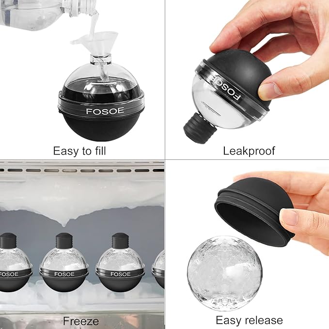 Silicone Ice Ball Molds for Whiskey