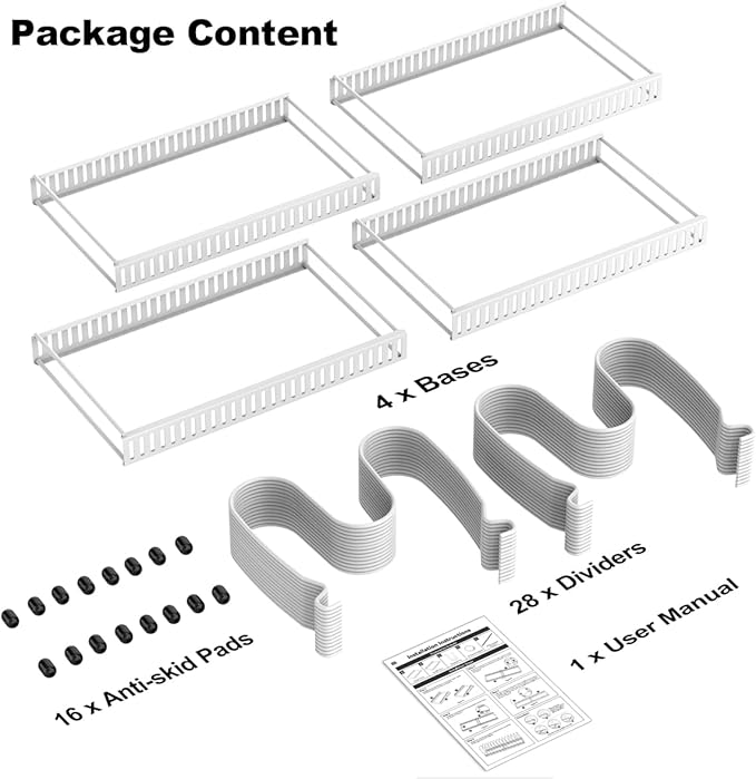 Housolution 2 Pack Pot and Pan Organizer, Pan Lid Holder Storage Rack
