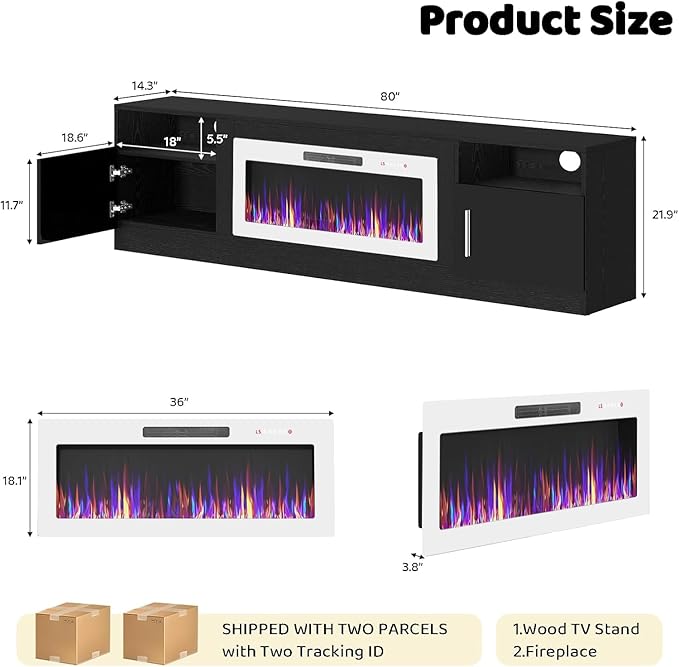 Lemberi Fireplace tv Stand