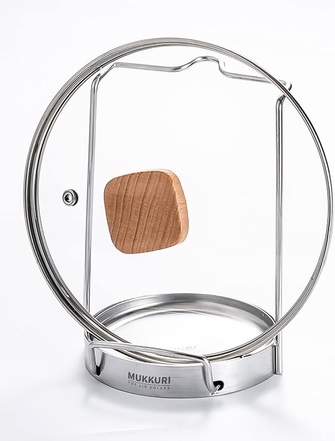 Pot Lid Organizer, Pot Lid Holder 304 Stainless Steel Pot Lid Stand, Lid and