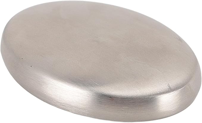 Stainless Steel Soap Bar for Hands, Odor Remover for Garlic, Fish & Onion Smells, Reusable Metal Soap for Kitchen, Cooking & Outdoor Use, Dishwasher Safe (1pcs)