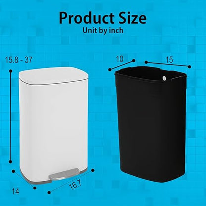 BestMassage 13 Gallon Stainless Steel Trash Can