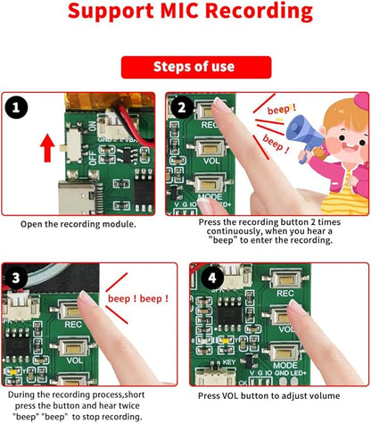 Bluetooth & MIC Recording Audio Sound Module, 8MB Voice Chips