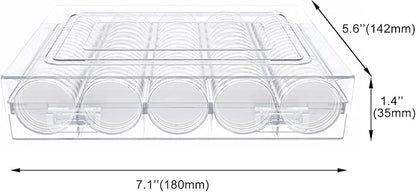 240 Pcs 30mm Coin Capsules Holder with Foam Gasket and Plastic Storage Organizer Box, 5 Sizes (17/20/25/27/30mm) Coins Collector Case Protector for Coin Collection Supplies