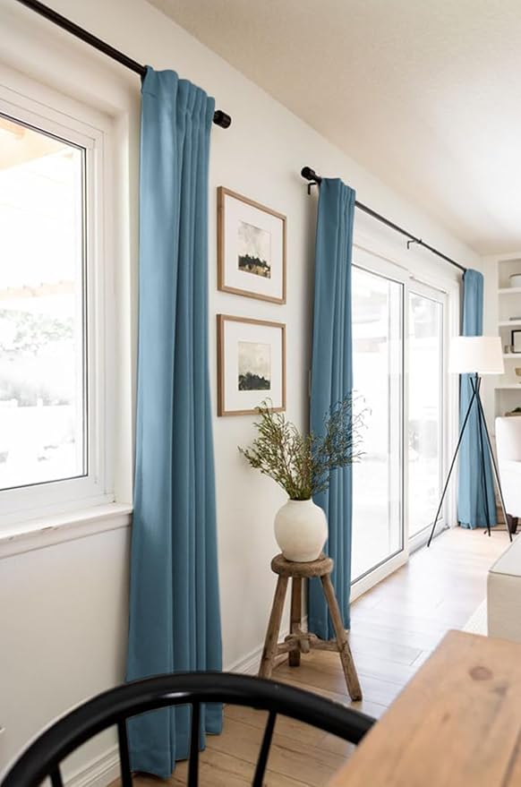 100% Blackout Shield Linen Blackout Curtains
