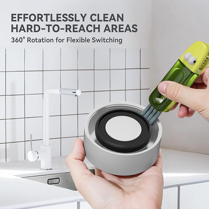 3 in 1 Cup Lid Gap Cleaning Brush Set, Silicone Cup Lid Gap Cleaner, Home